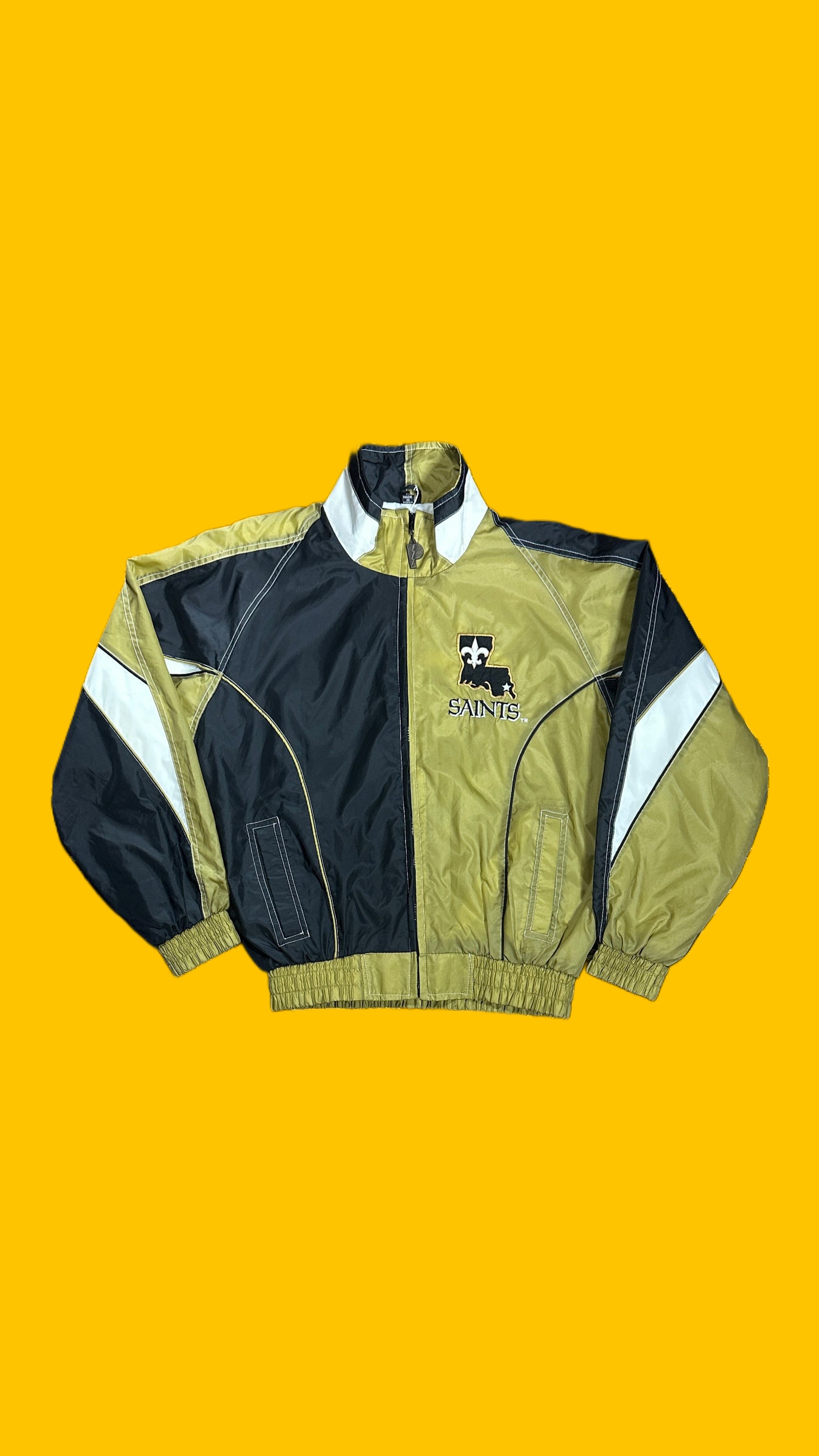 New Orleans Saints Pro Player Vintage Windbreaker Jacket