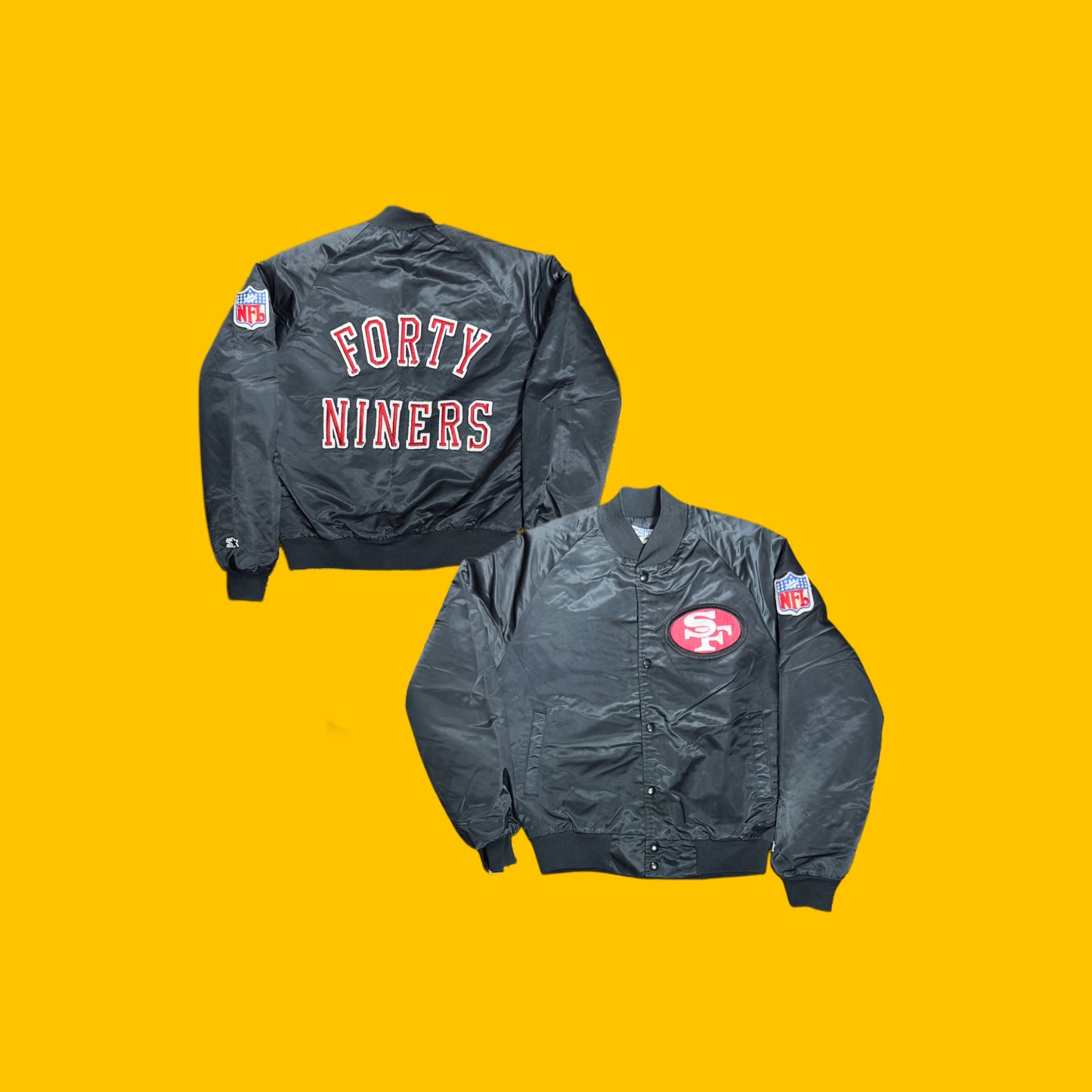 San Francisco 49ers Vintage Chalk line Satin Jacket