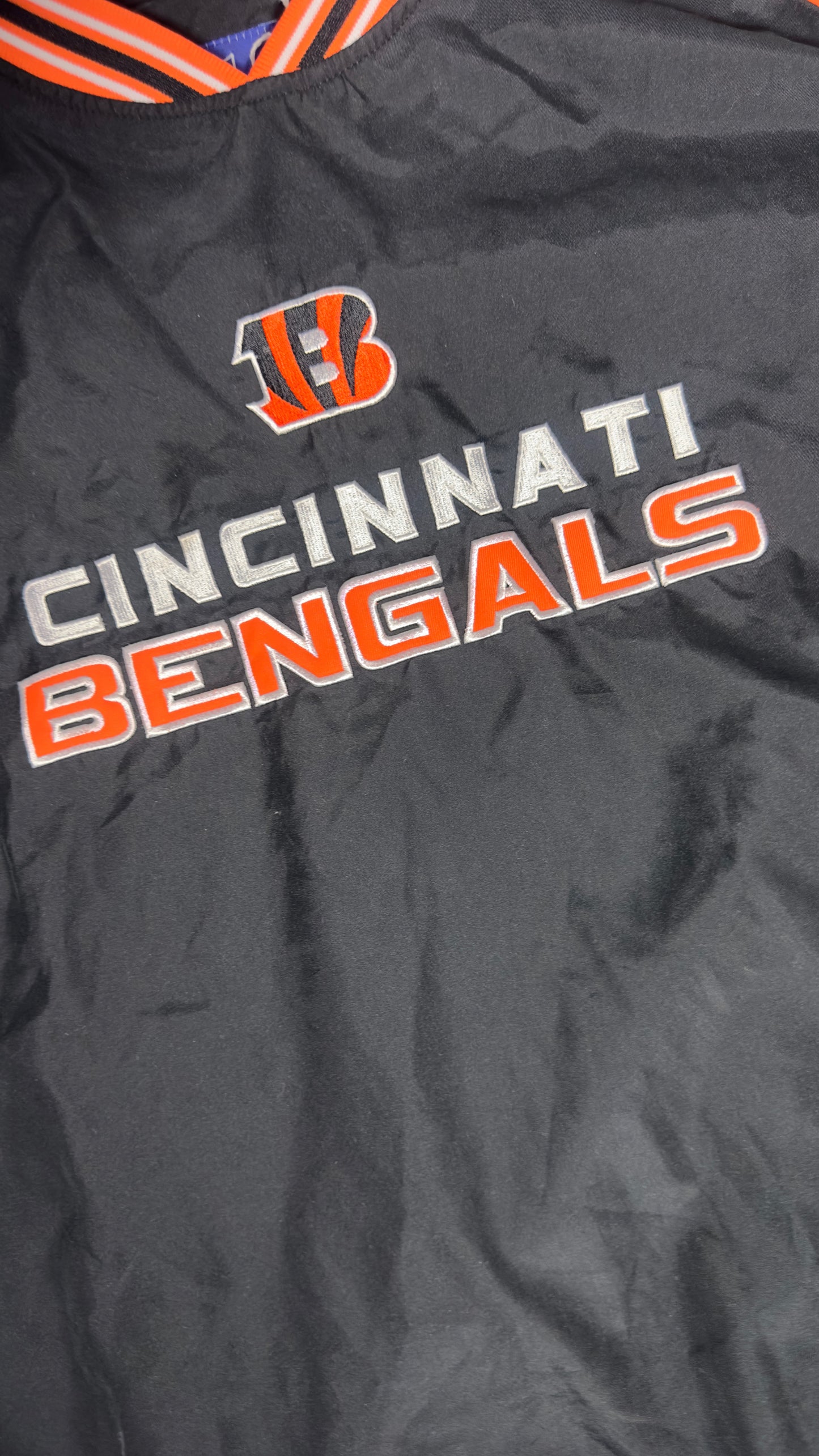 Cincinnati Bengals Reebok Pullover Jacket XL – NFL Embroidered – Vintage