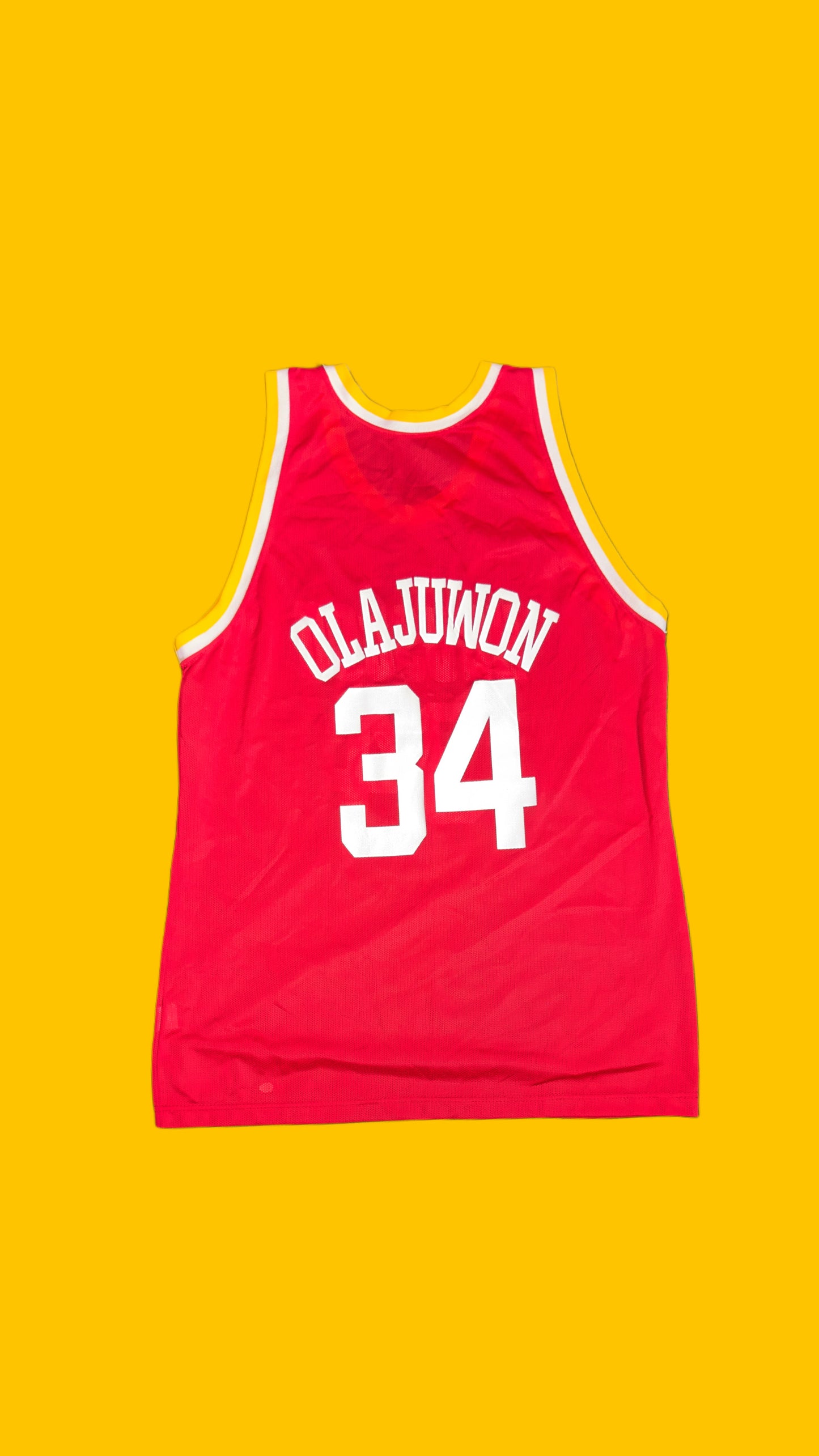 Houston Rockets Hakeem Olajuwon Vintage Champion Jersey Size 48