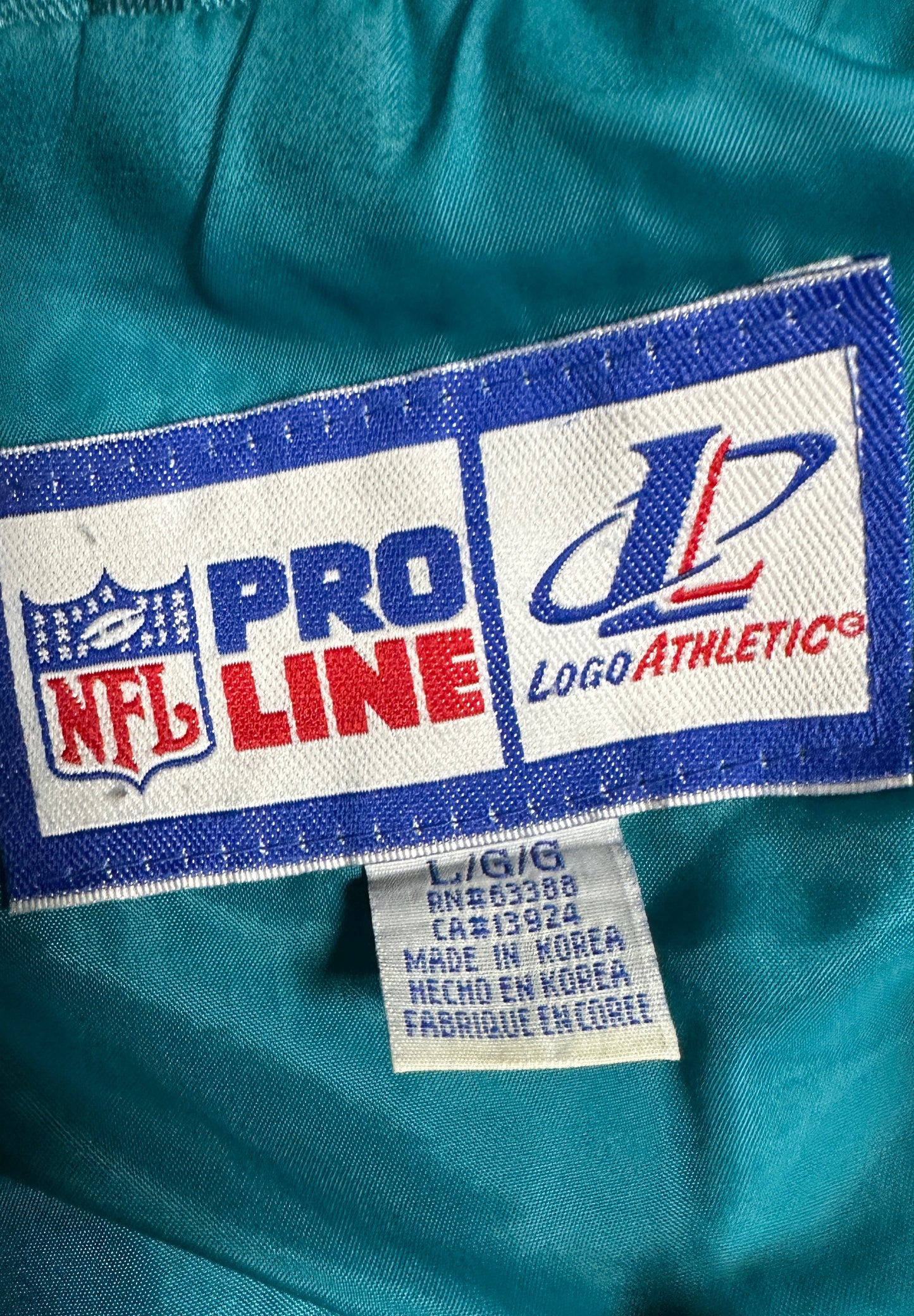 Miami Dolphins Logo Athletic Pro Line Jacket  Vintage 90s NFL