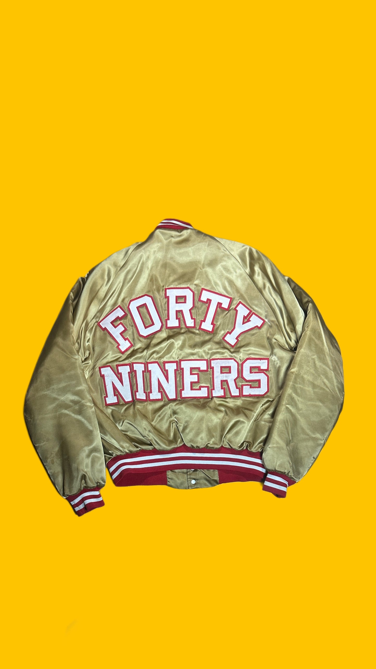 San Francisco 49ers Chalk Line Satin Jacket Made in USA – Vintage 80s