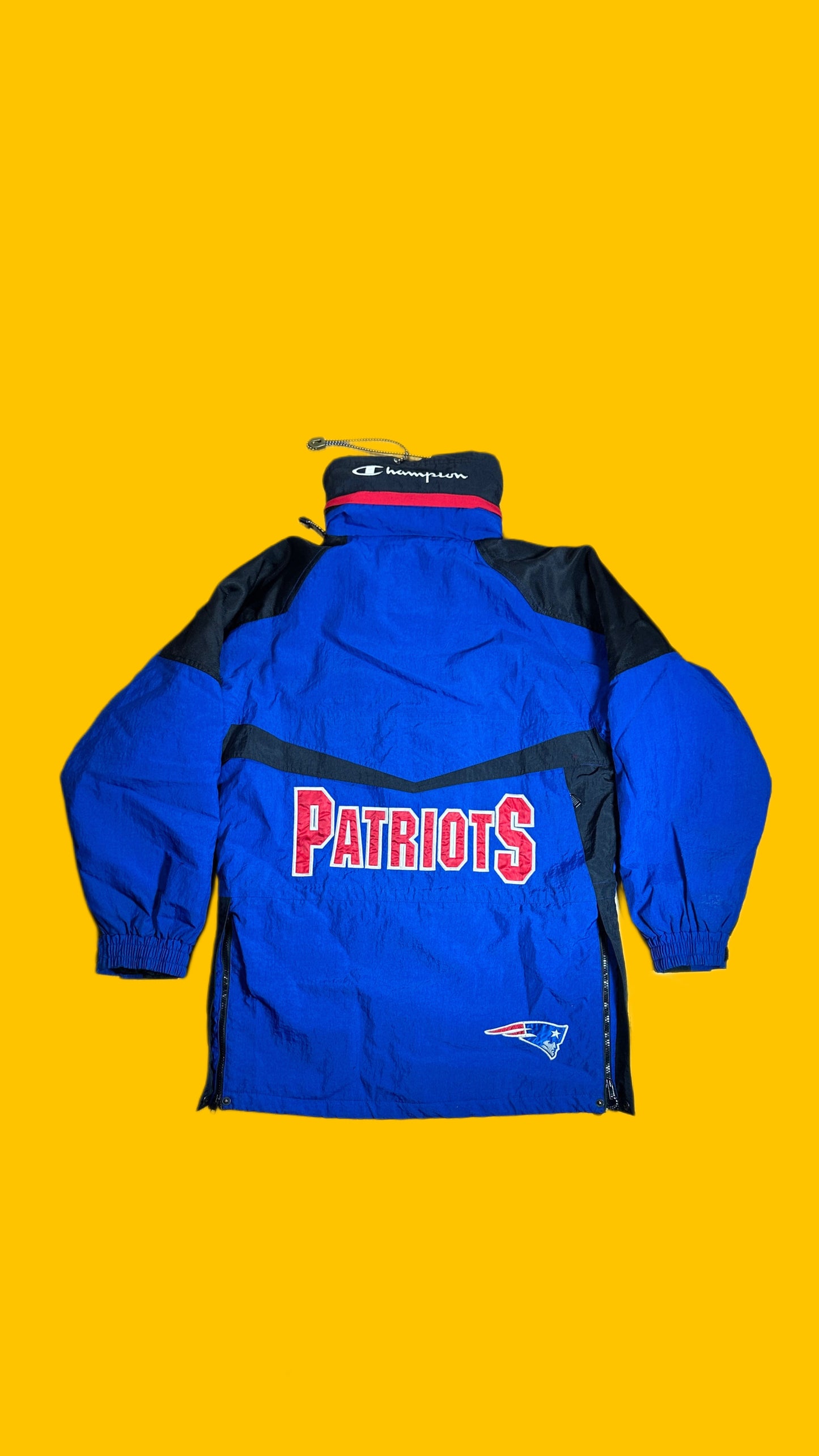 New England Patriots 90s Champion Sideline Parka Jacket Vintage NFL