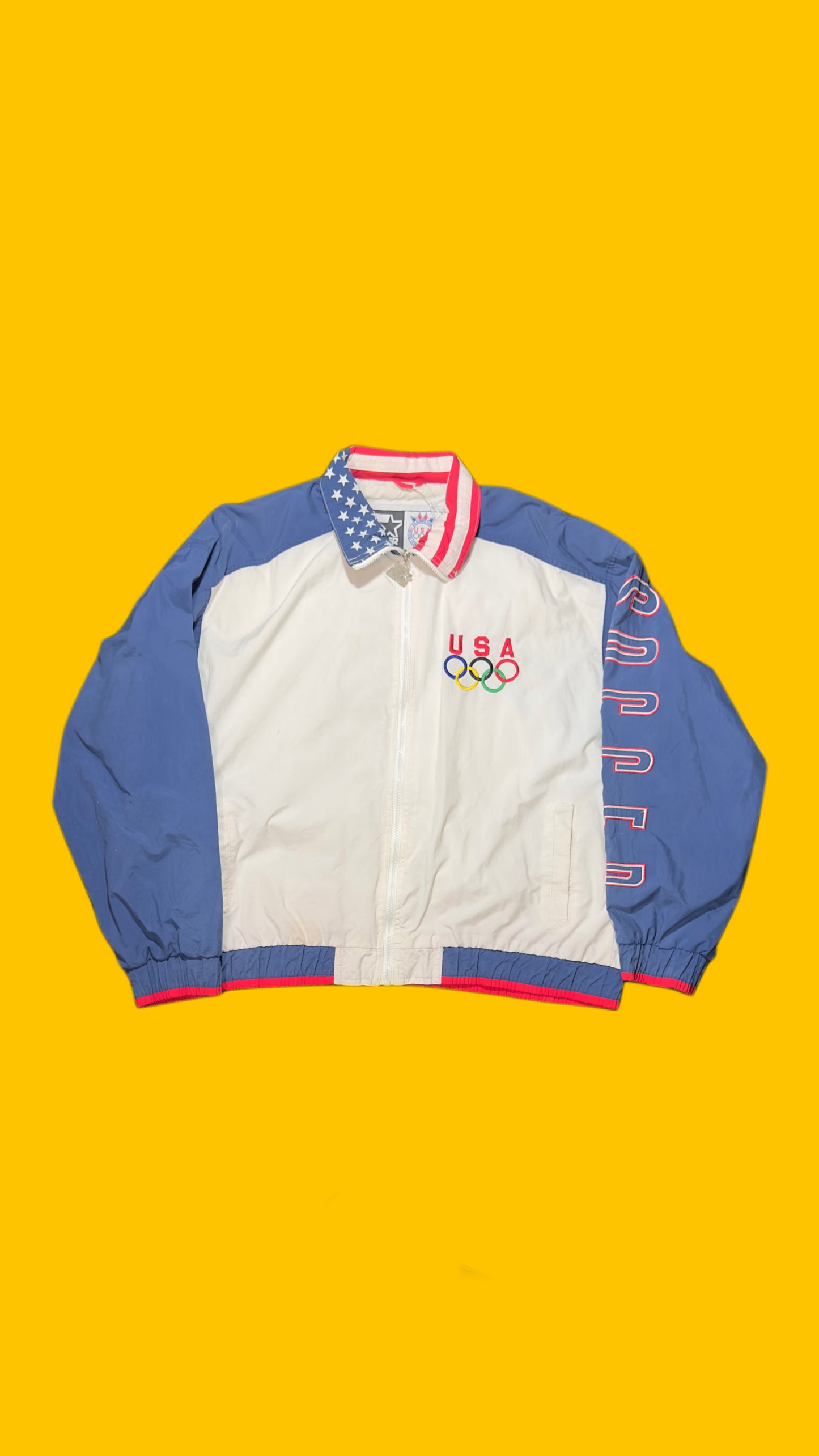 USA Olympic Team Soccer Starter Jacket Vintage 90s