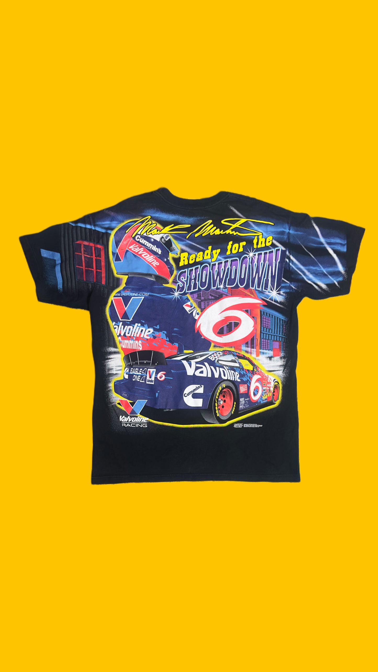 Mark Martin Valvoline Racing Tee – Double Sided – Vintage NASCAR Graphic Tee