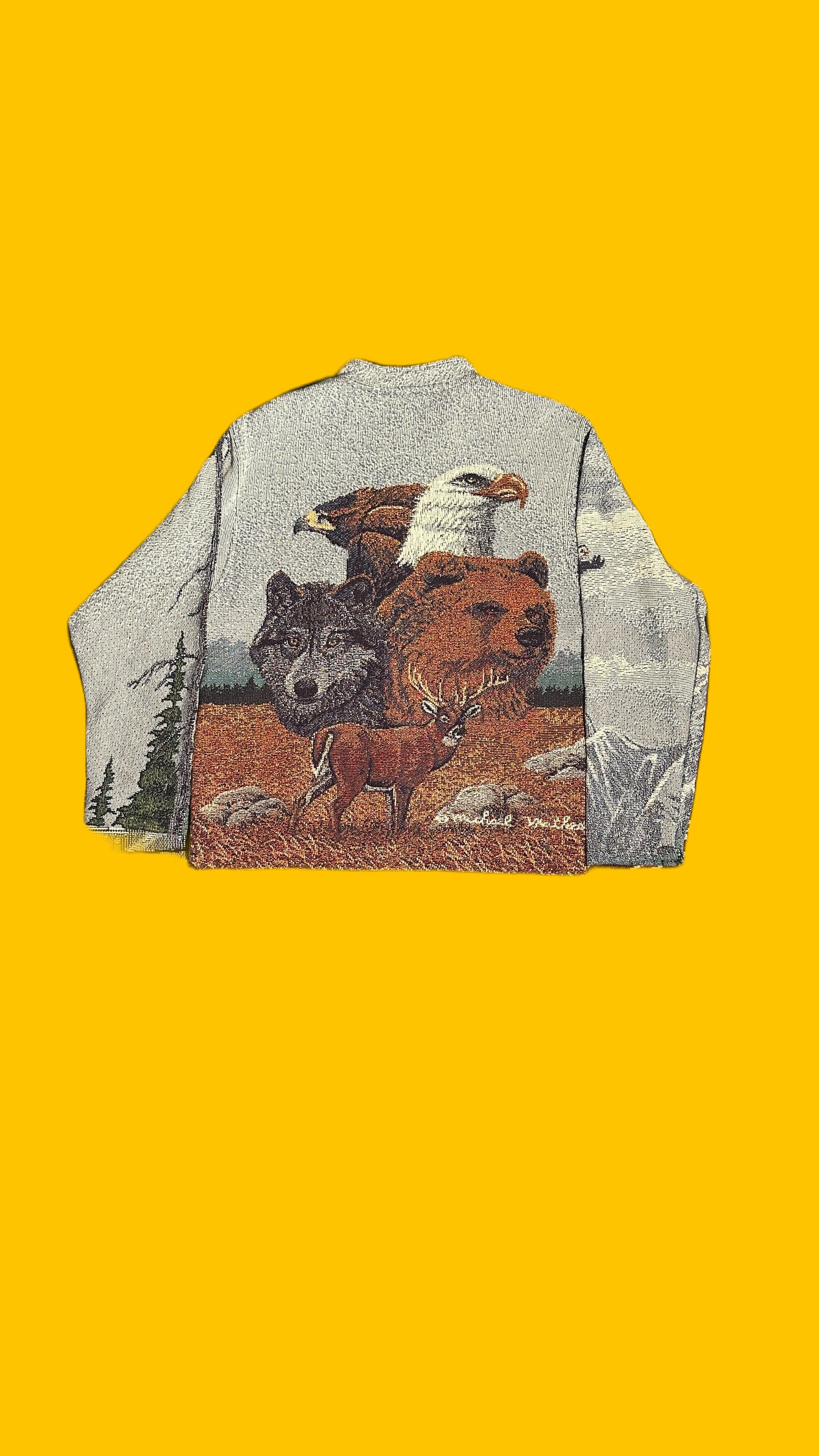 Vintage Animal Tapestry Cardigan