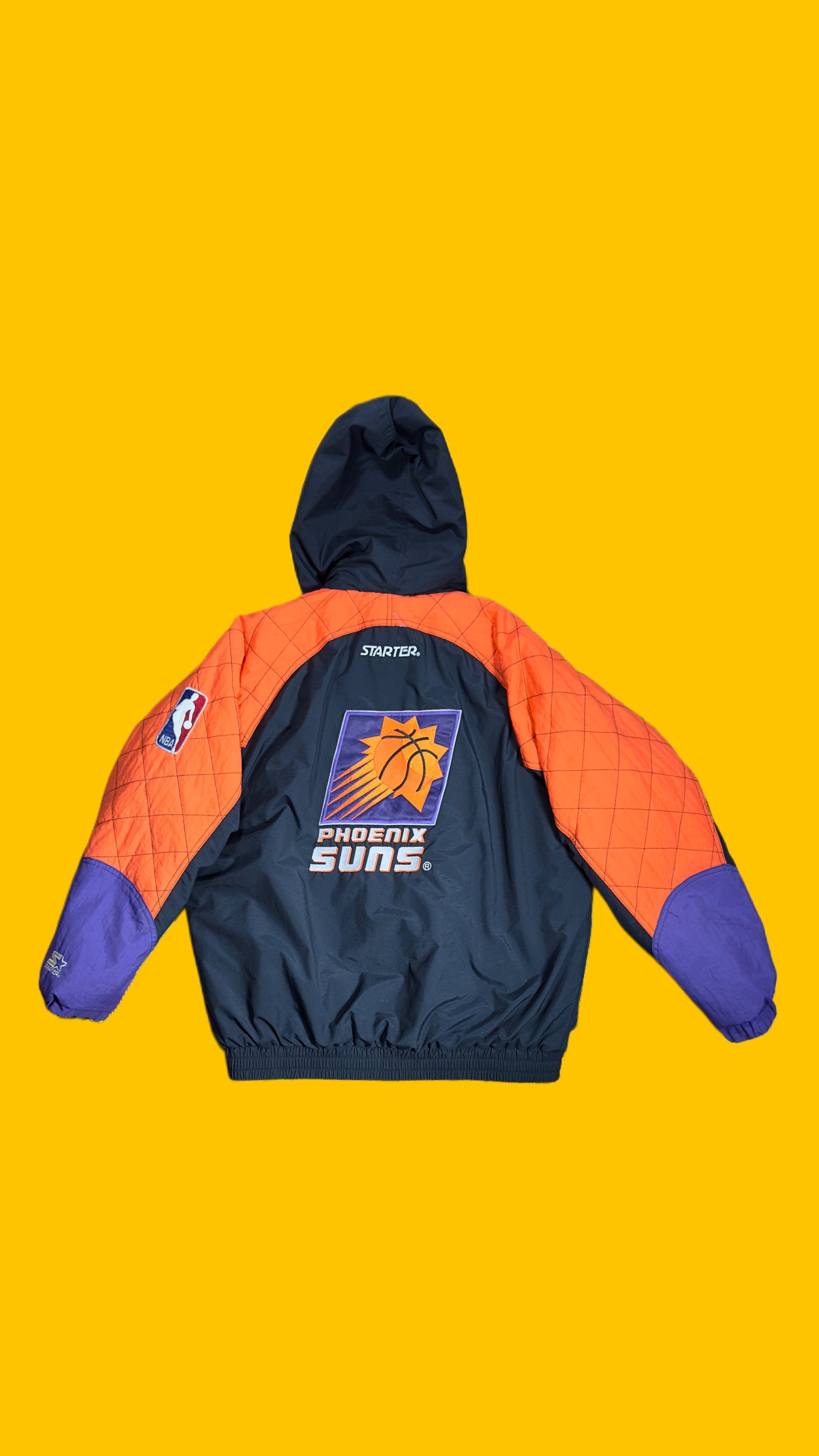 Phoenix Suns Starter Hooded Puffer Jacket NBA Vintage 1990s