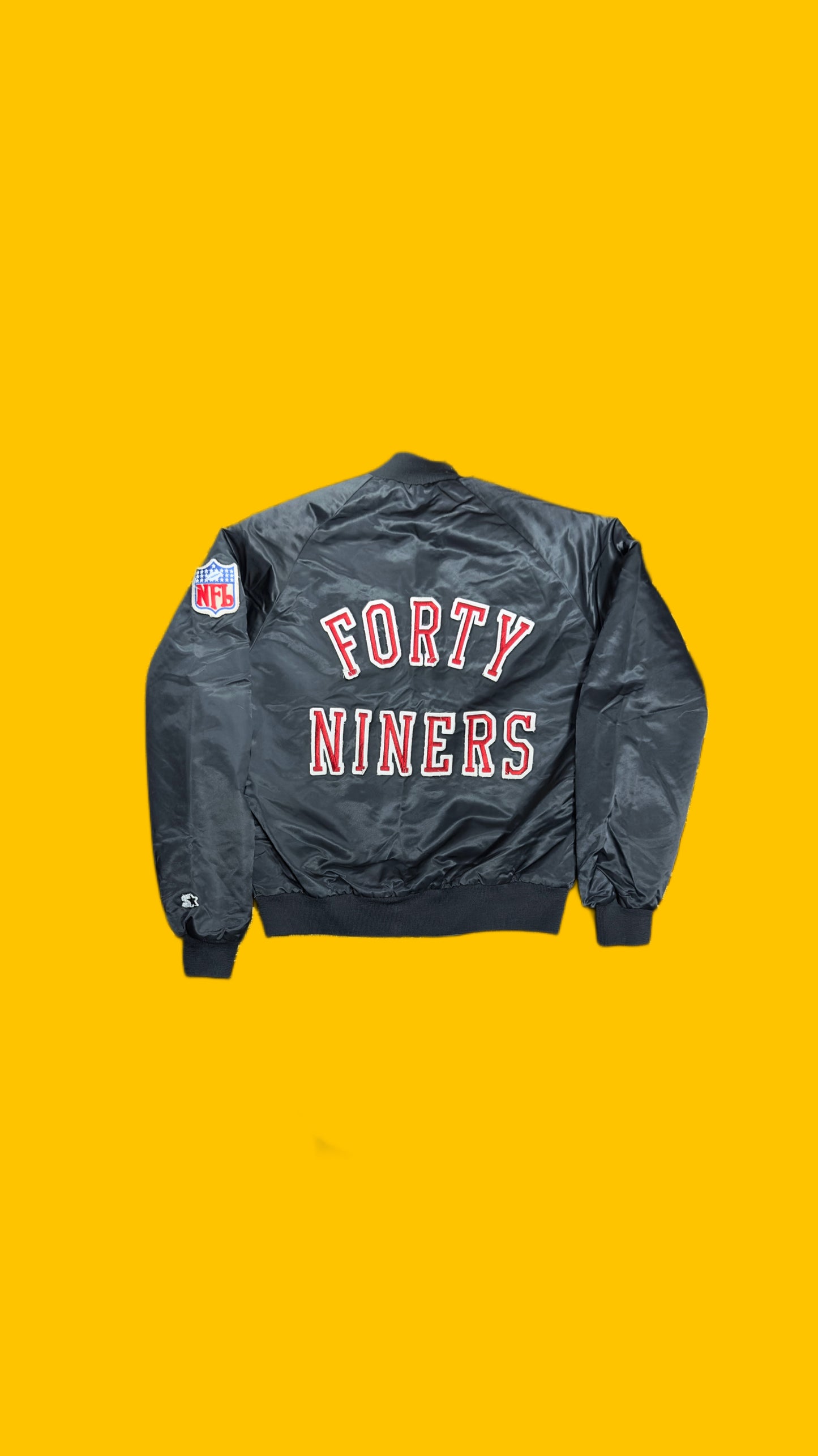 San Francisco 49ers Vintage Chalk line Satin Jacket