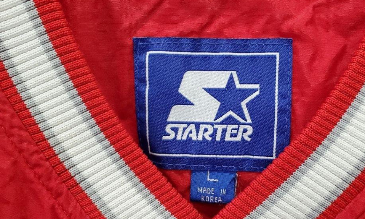 Ohio State Buckeyes Vintage Starter Satin Pullover Jacket Red