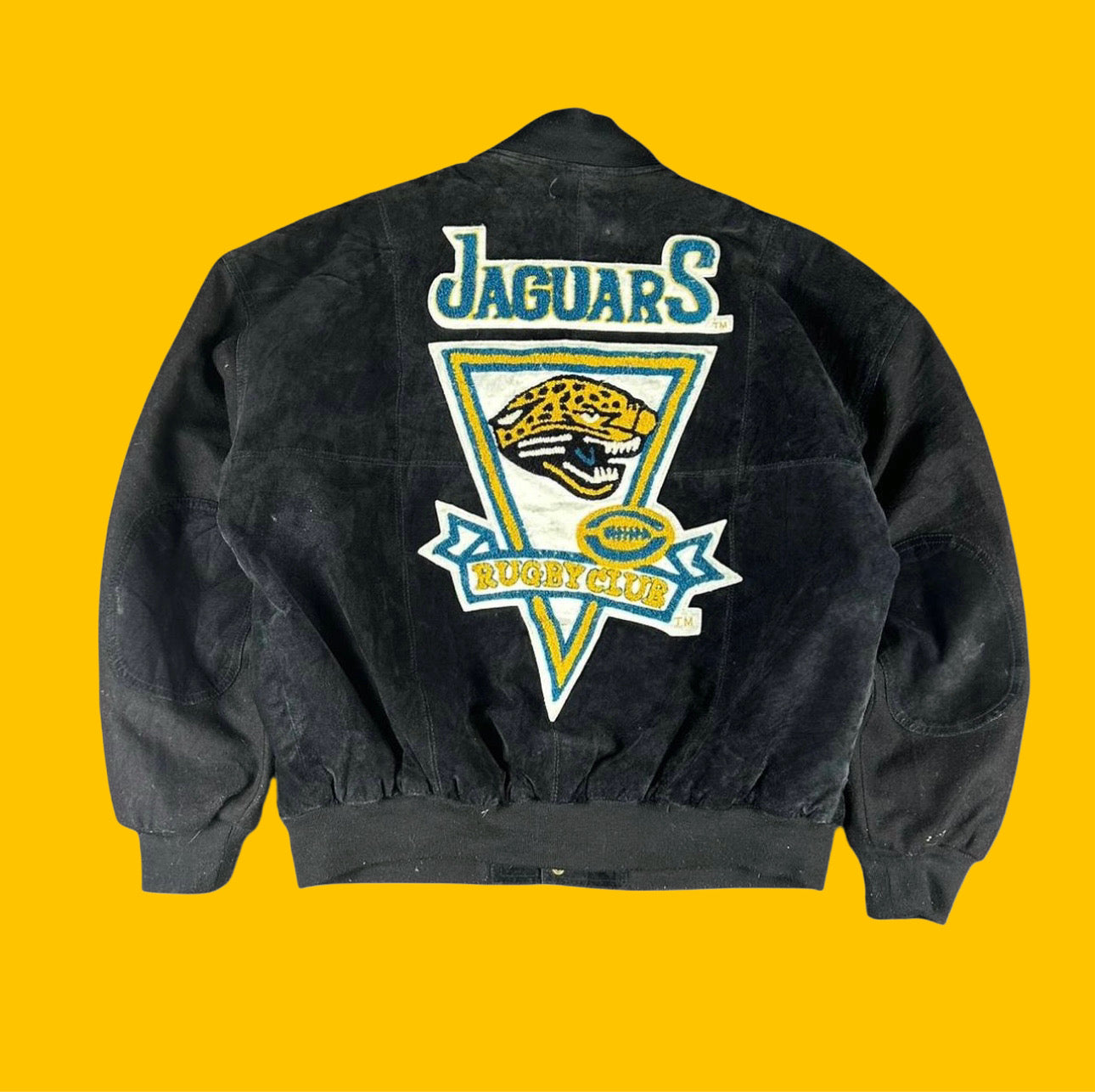 Jacksonville Jaguars Vintage Rugby Club Leather Jacket