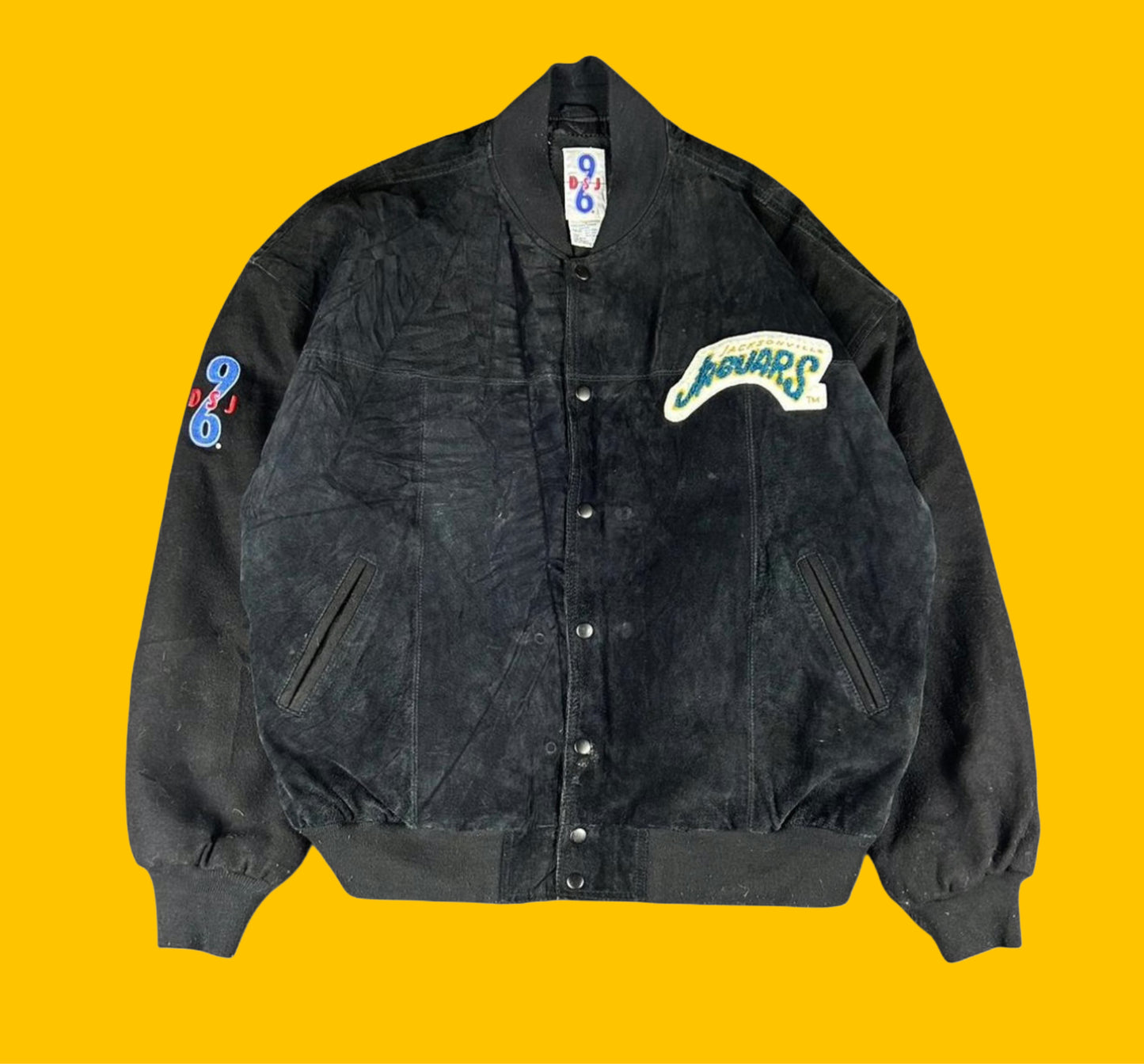 Jacksonville Jaguars Vintage Rugby Club Leather Jacket