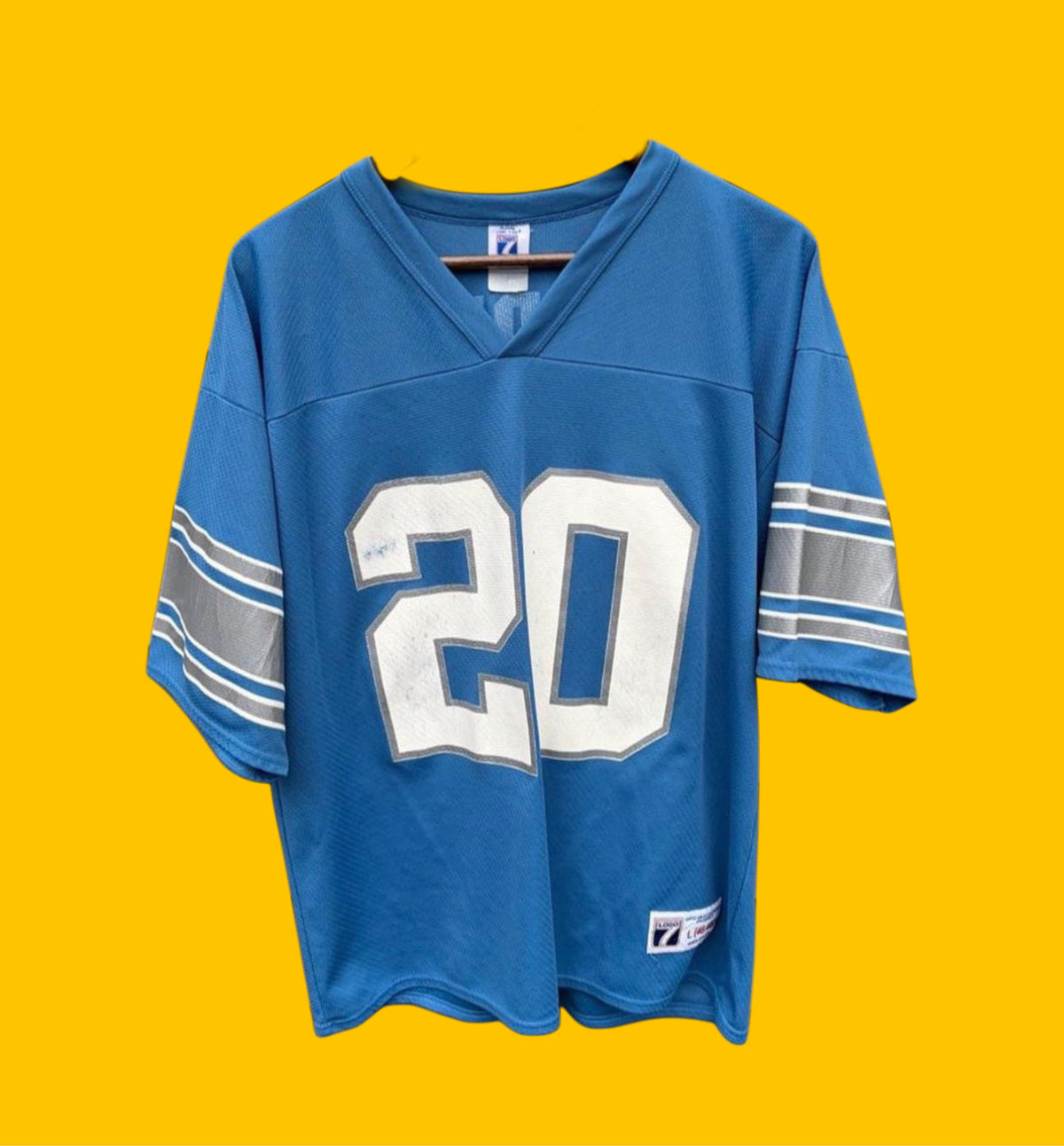 Detroit Lions Barry Sanders #20 Logo 7 Jersey – Vintage 1990s