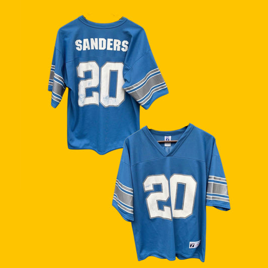 Detroit Lions Barry Sanders #20 Logo 7 Jersey – Vintage 1990s