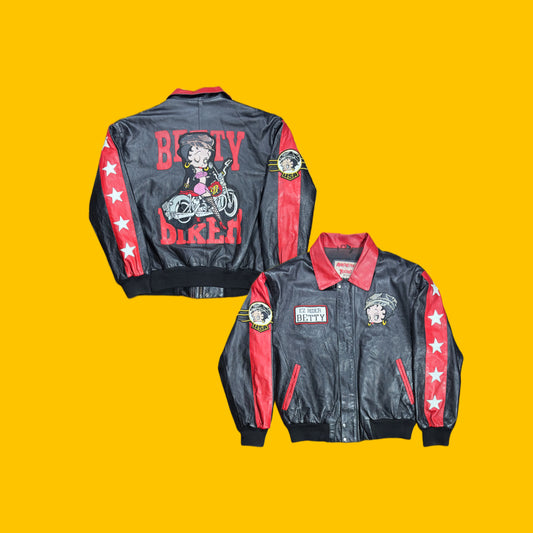 Betty Boop American Toons Biker Betty Leather Jacket